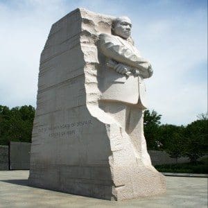 Full view of the Martin Luther King Memorial