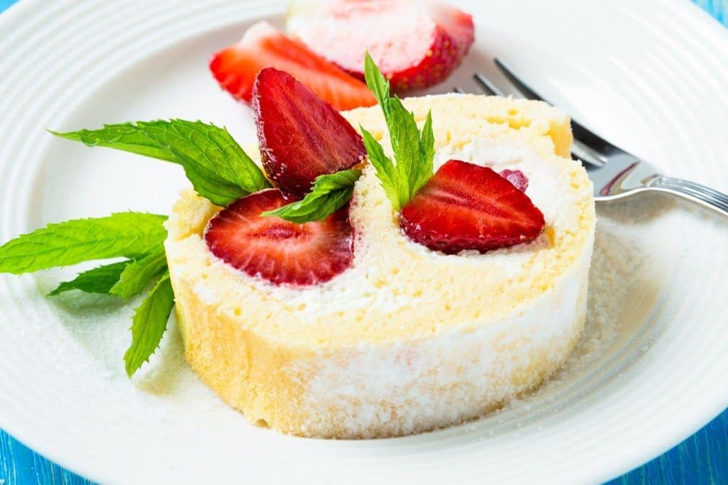 angel food cake, strawberries, national strawberry month, strawberry month