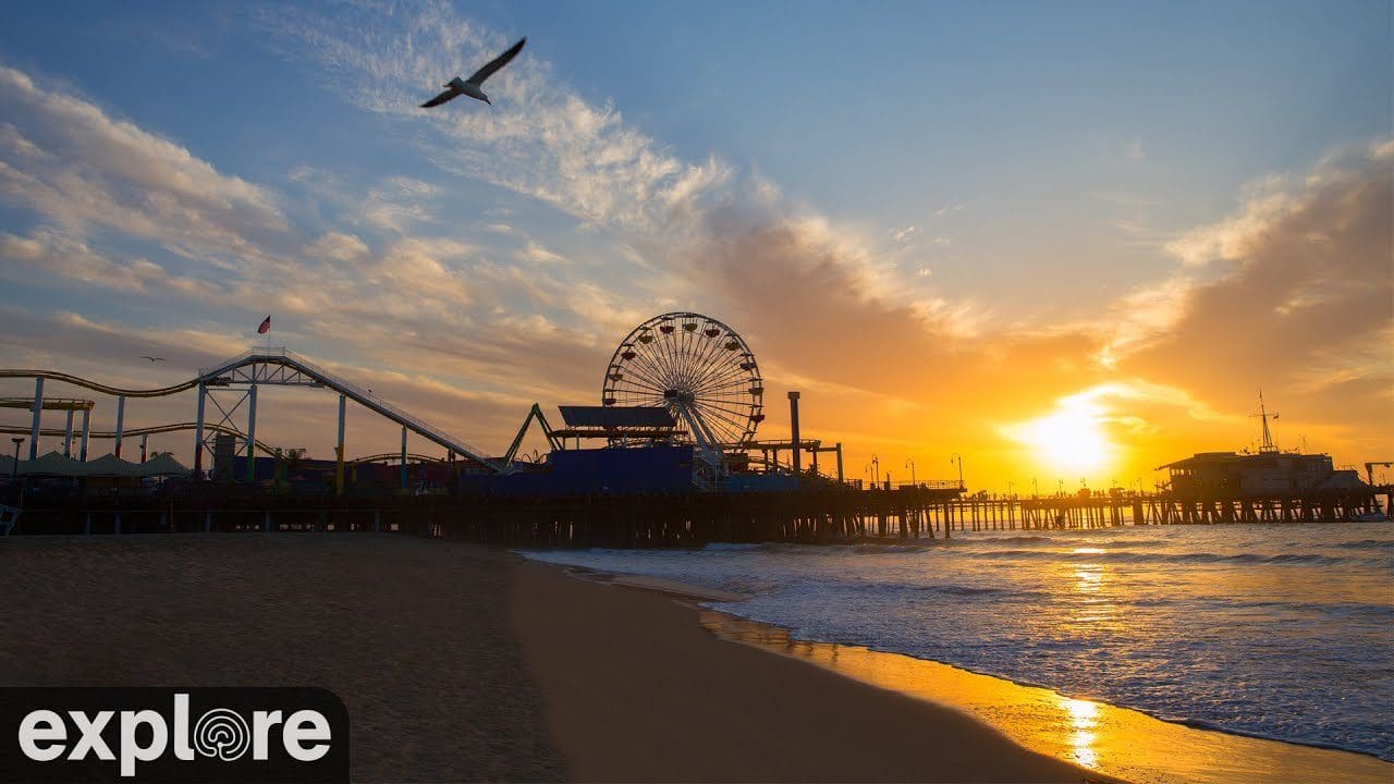 Live View of Santa Monica Beach and Pier